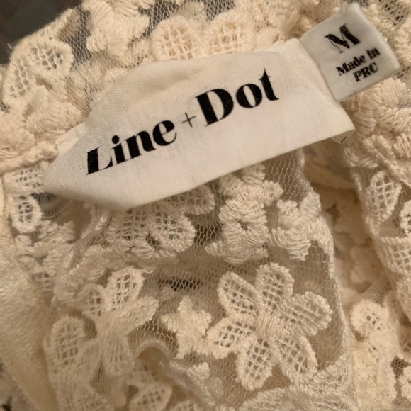 Women's Line + Dot ivory sheer floral lace dress - Picture 7 of 7